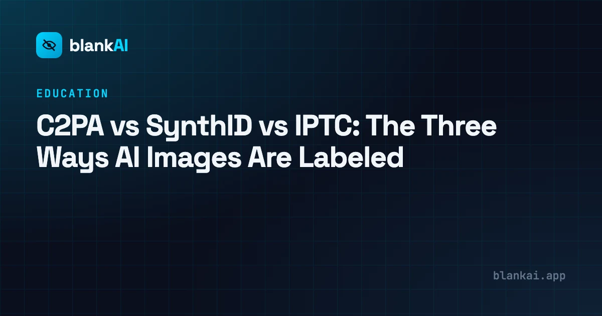 C2PA vs SynthID vs IPTC: The Three Ways AI Images Are Labeled