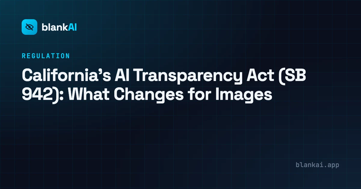 California's AI Transparency Act (SB 942): What Changes for Images