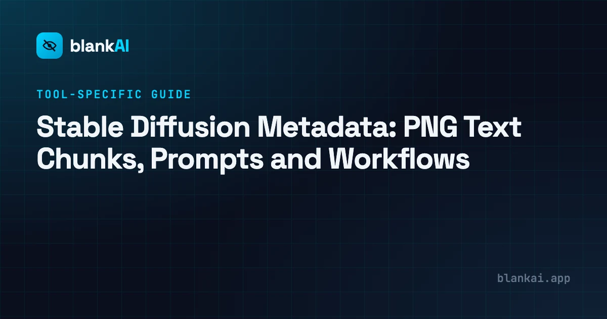 Stable Diffusion Metadata: PNG Text Chunks, Prompts and Workflows